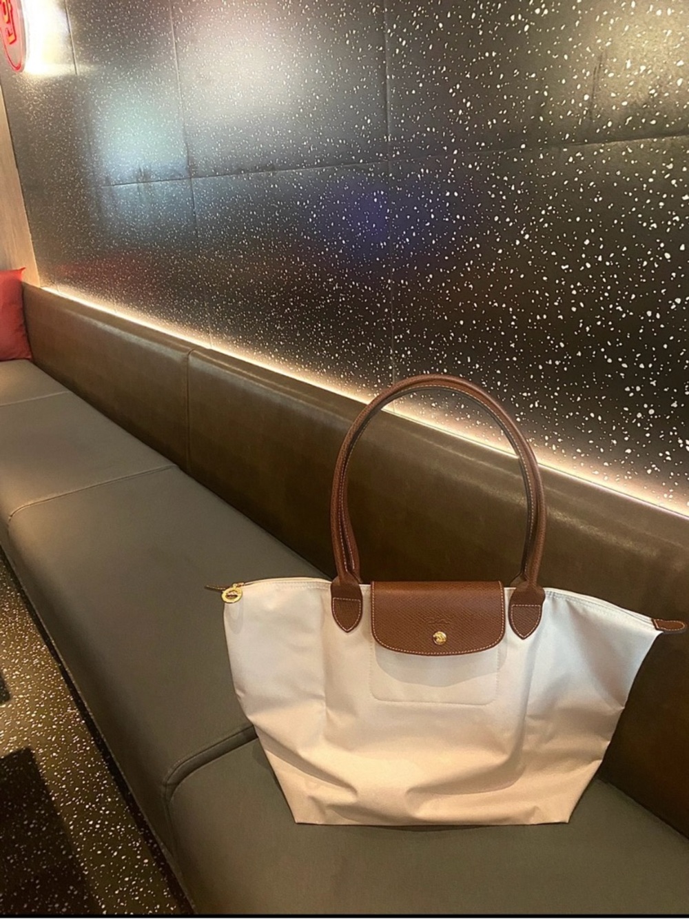 Longchamp Le Pliage large tote bag paper white color - Picture 3 of 13